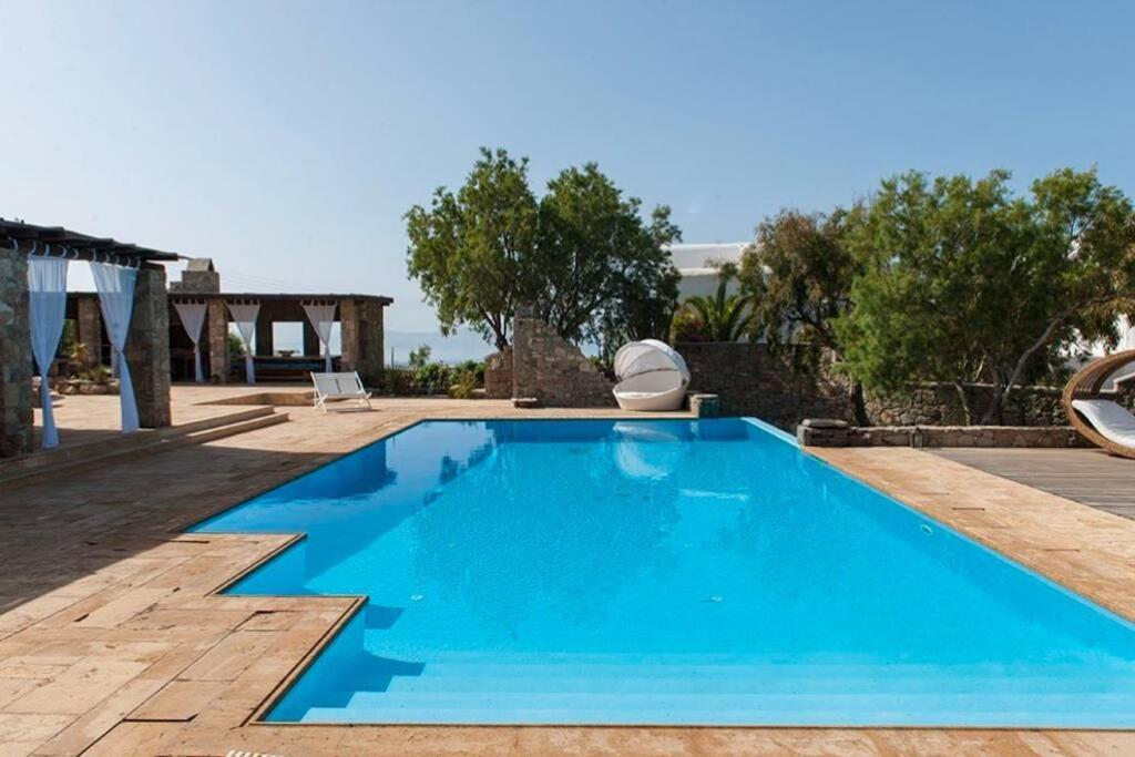 Dreamy Boho 5Bed Villa With Pool And Ocean View Mykonos Town المظهر الخارجي الصورة