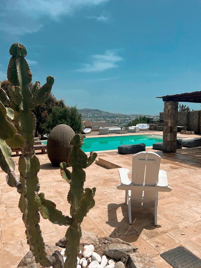 Dreamy Boho 5Bed Villa With Pool And Ocean View Mykonos Town المظهر الخارجي الصورة