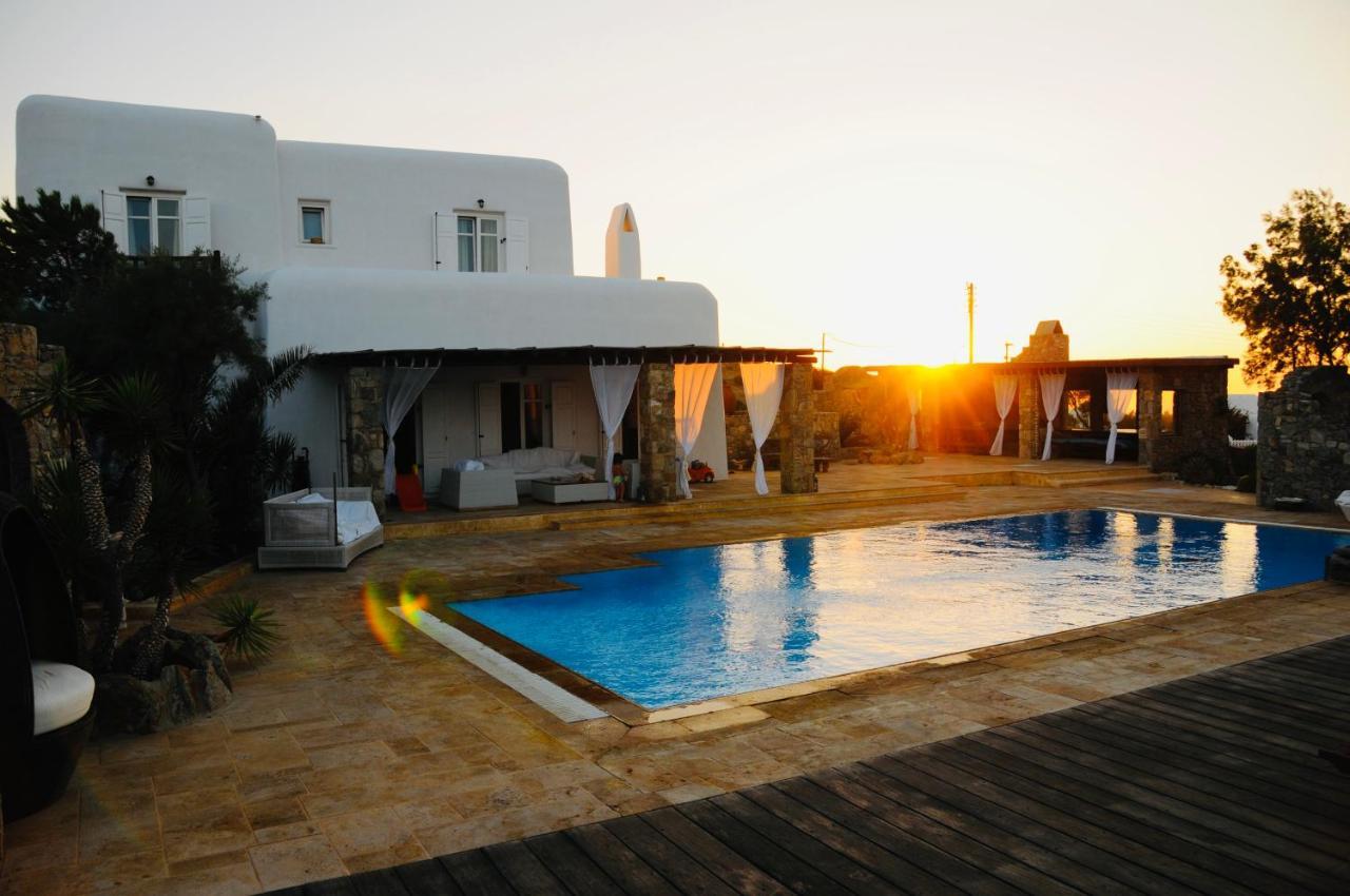 Dreamy Boho 5Bed Villa With Pool And Ocean View Mykonos Town المظهر الخارجي الصورة