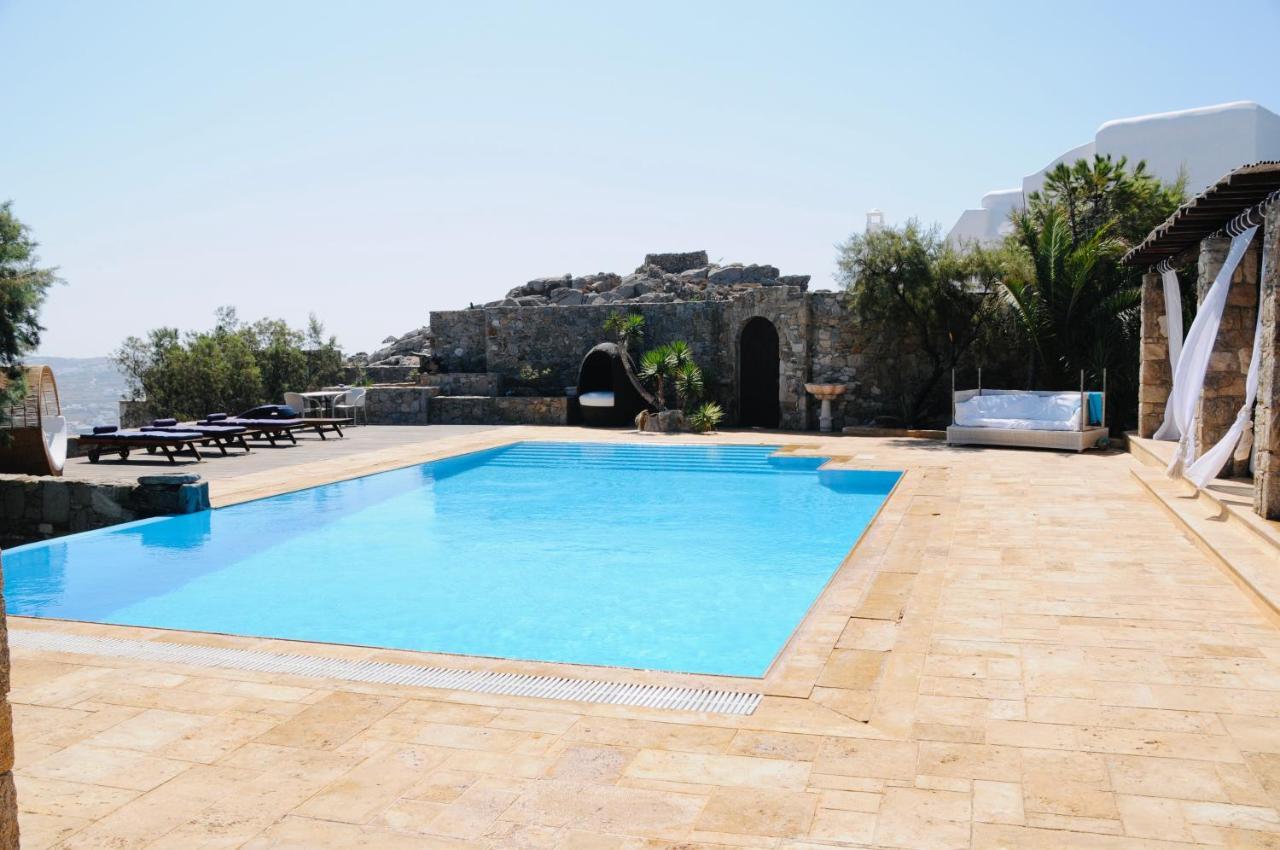 Dreamy Boho 5Bed Villa With Pool And Ocean View Mykonos Town المظهر الخارجي الصورة