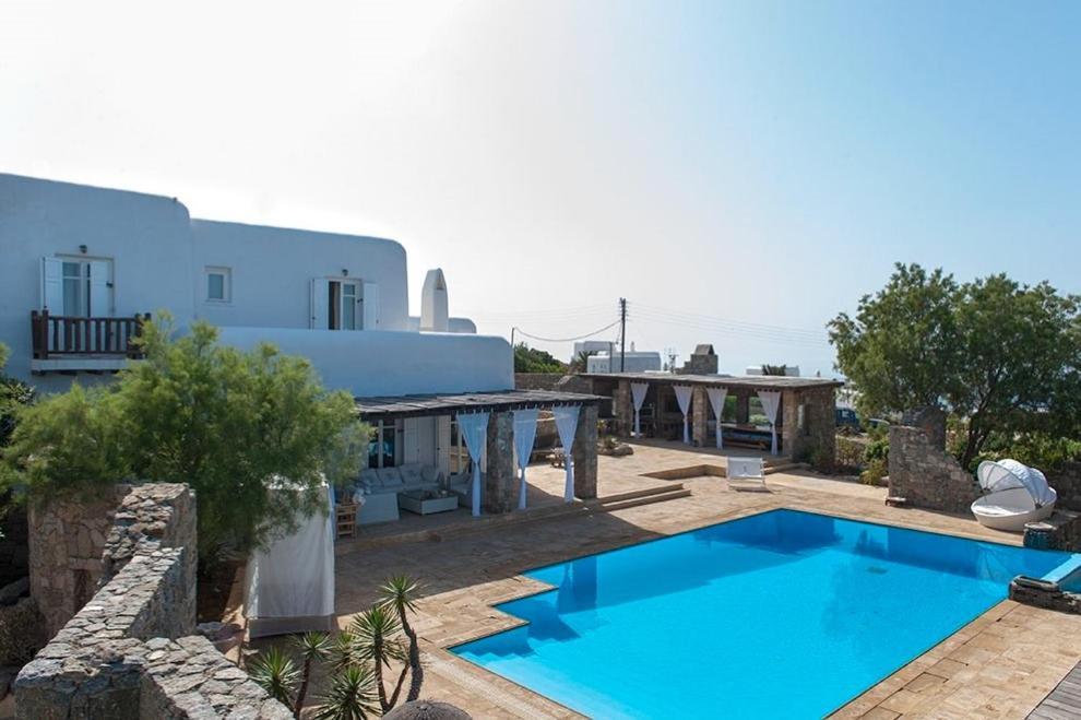 Dreamy Boho 5Bed Villa With Pool And Ocean View Mykonos Town المظهر الخارجي الصورة
