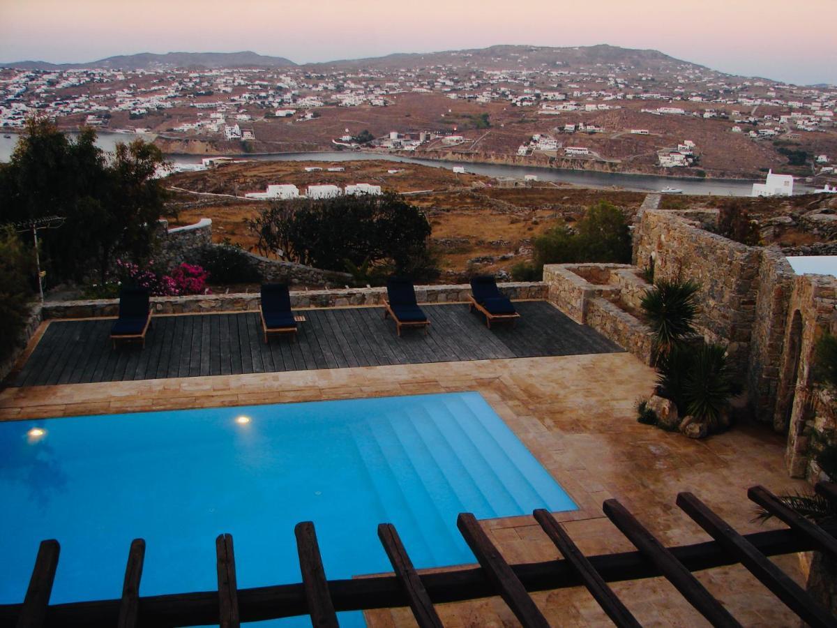 Dreamy Boho 5Bed Villa With Pool And Ocean View Mykonos Town المظهر الخارجي الصورة