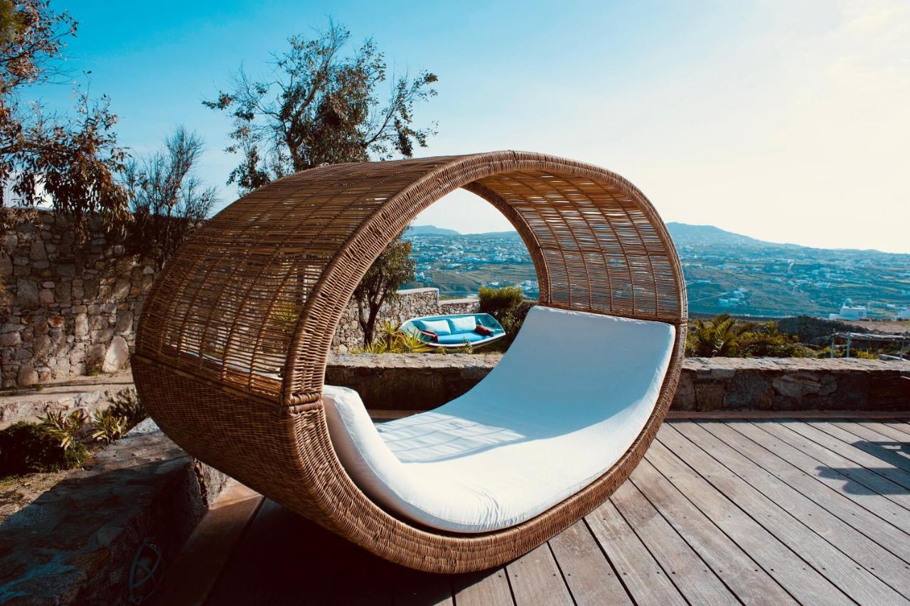 Dreamy Boho 5Bed Villa With Pool And Ocean View Mykonos Town المظهر الخارجي الصورة