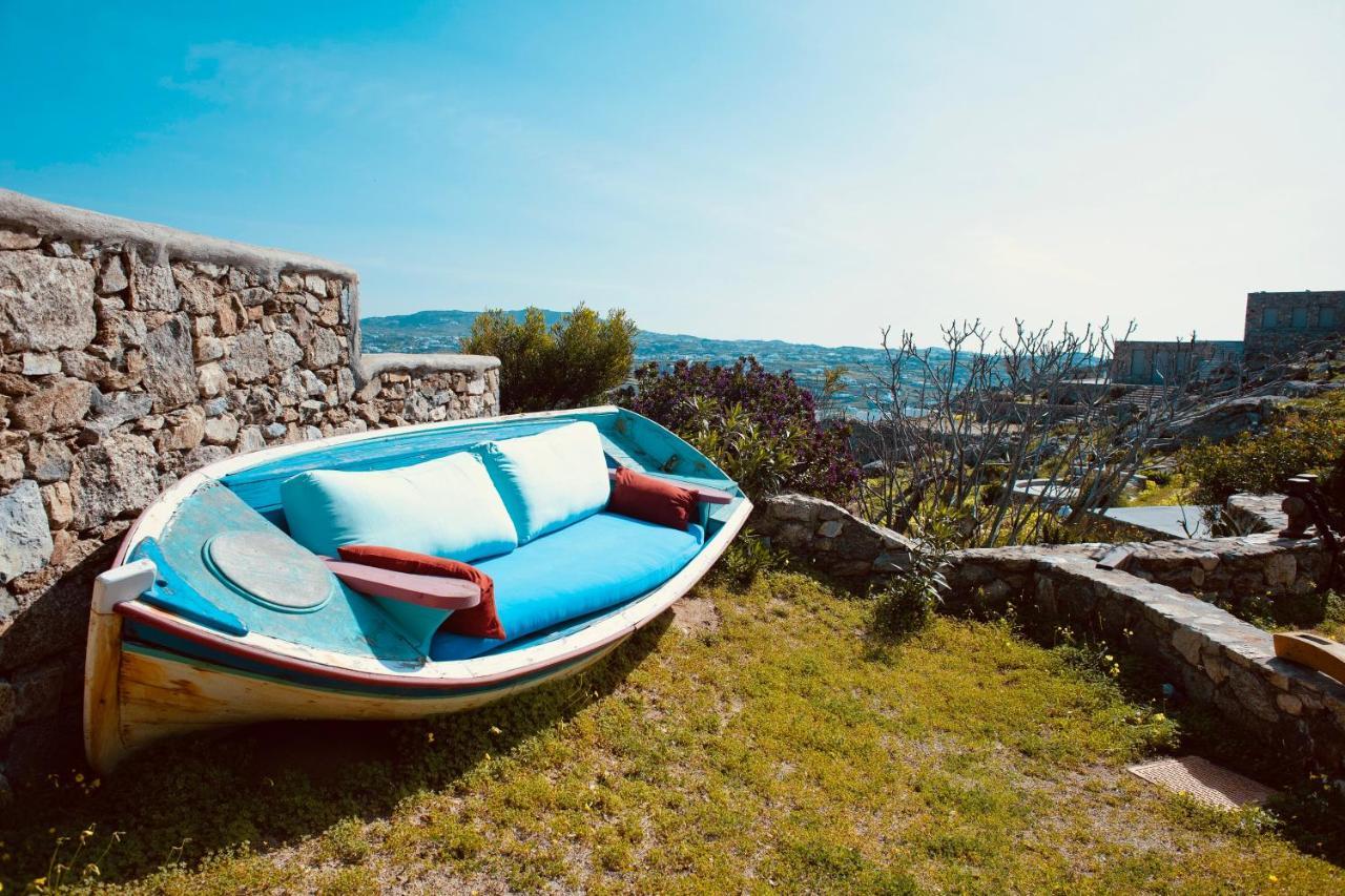 Dreamy Boho 5Bed Villa With Pool And Ocean View Mykonos Town المظهر الخارجي الصورة