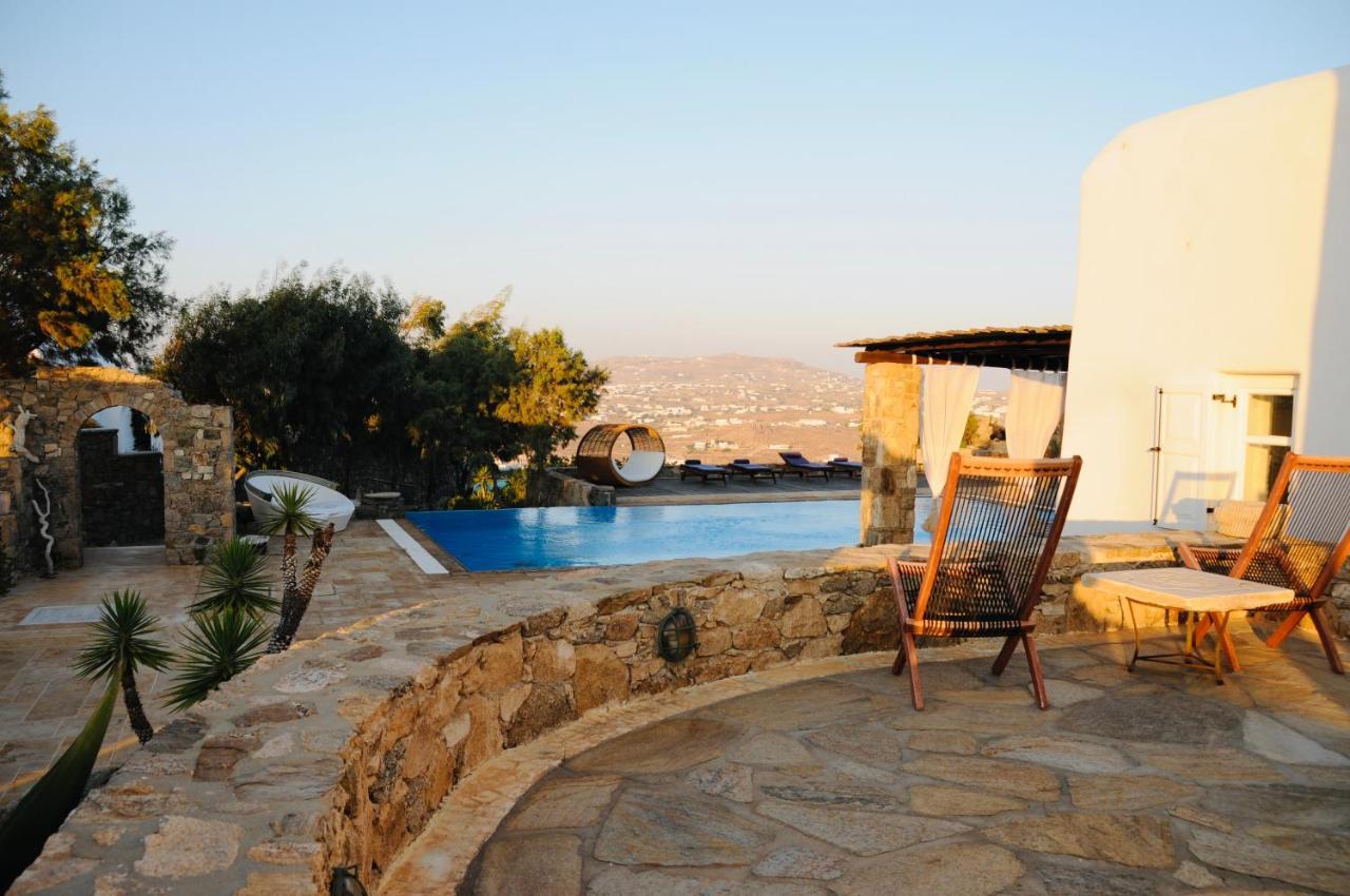 Dreamy Boho 5Bed Villa With Pool And Ocean View Mykonos Town المظهر الخارجي الصورة