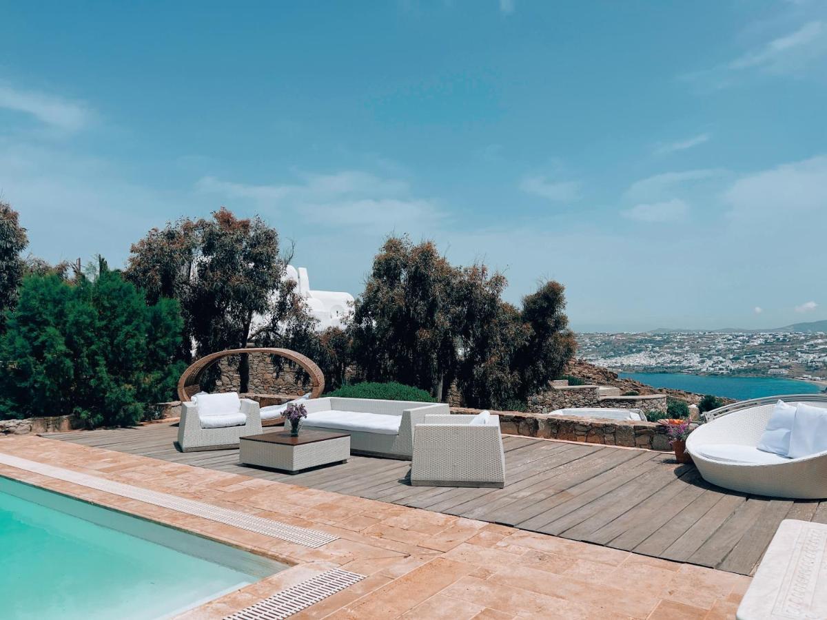 Dreamy Boho 5Bed Villa With Pool And Ocean View Mykonos Town المظهر الخارجي الصورة