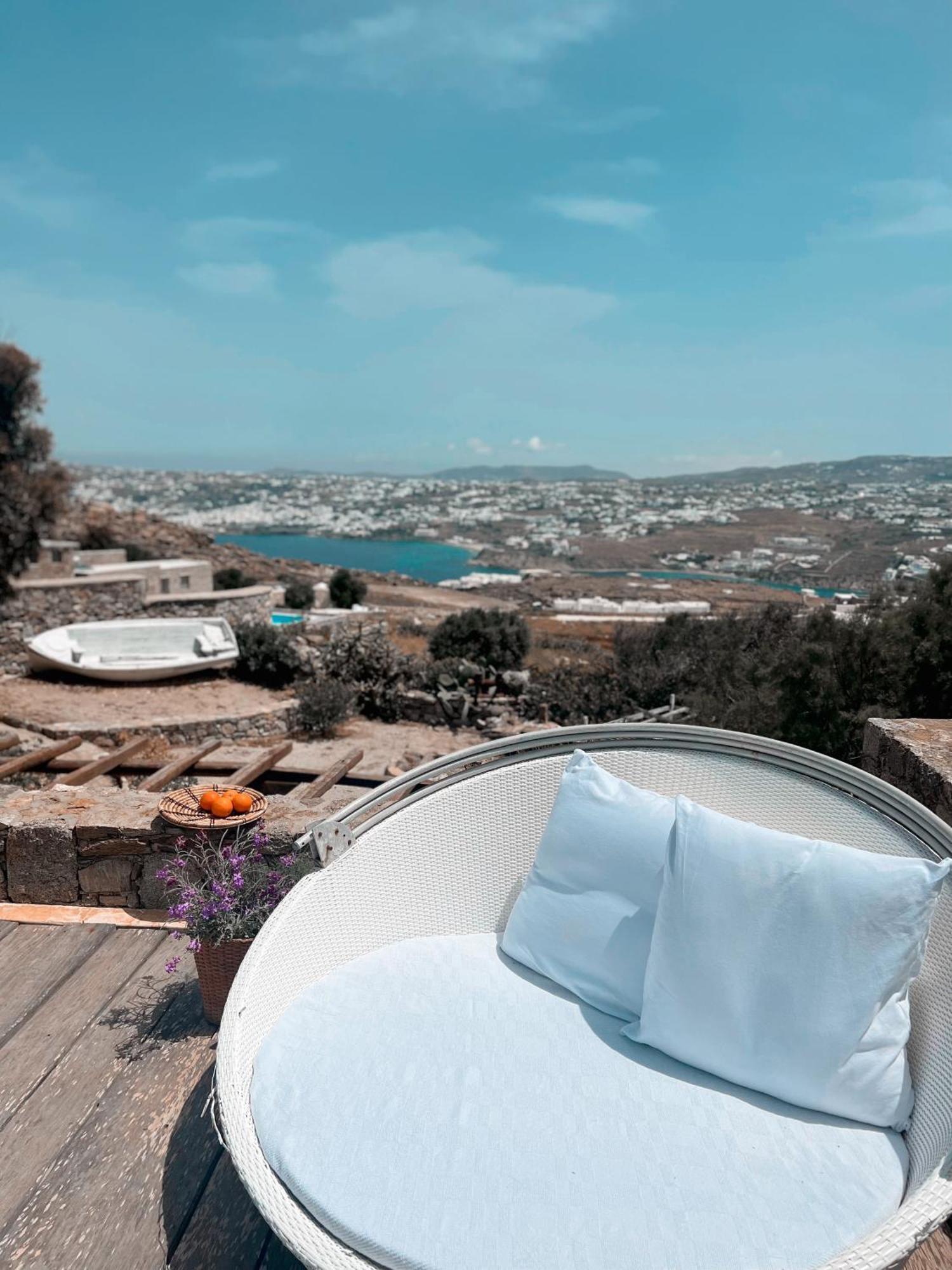 Dreamy Boho 5Bed Villa With Pool And Ocean View Mykonos Town المظهر الخارجي الصورة